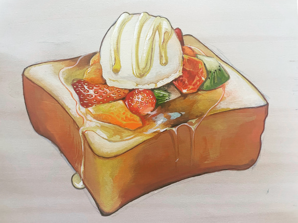 油絵 絵画 【ハニートースト】 油絵 絵画 【ハニートースト】 | HIROSHI1990