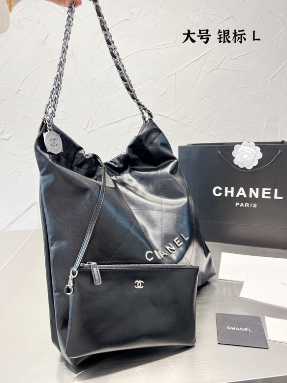CHANEL シャネル ココマーク トートバッグ カーフ レディース