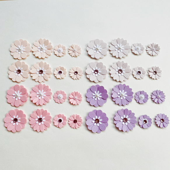 お花シール　pink & purple   32枚セット 3枚目の画像