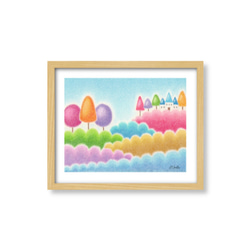雲の王国(2Lサイズ。色鉛筆画。複製画) 2枚目の画像