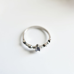 人生の羅針盤アイオライトor実りの象徴ガーネットのリング ピンキーリング　重ね付けにも～9月/1月誕生石 3枚目の画像