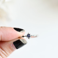 人生の羅針盤アイオライトor実りの象徴ガーネットのリング ピンキーリング　重ね付けにも～9月/1月誕生石 1枚目の画像