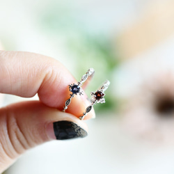 人生の羅針盤アイオライトor実りの象徴ガーネットのリング ピンキーリング　重ね付けにも～9月/1月誕生石 12枚目の画像