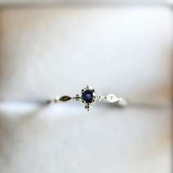 人生の羅針盤アイオライトor実りの象徴ガーネットのリング ピンキーリング　重ね付けにも～9月/1月誕生石 5枚目の画像