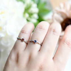 人生の羅針盤アイオライトor実りの象徴ガーネットのリング ピンキーリング　重ね付けにも～9月/1月誕生石 17枚目の画像