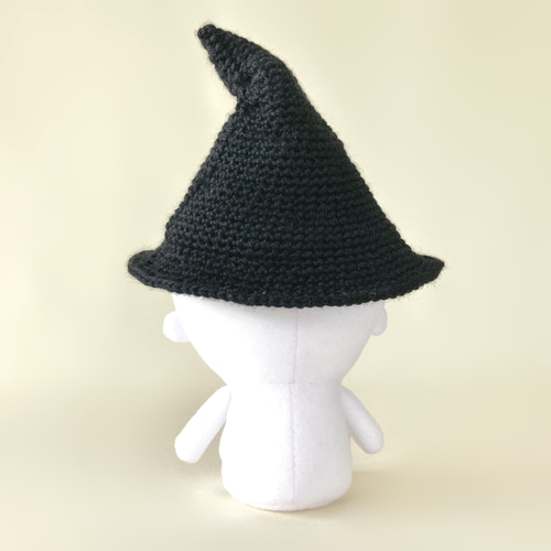 ぬい用ハロウィン魔女のとんがり帽子＊手編みニット＊送料無料