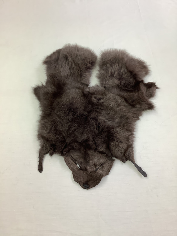 ROTINY フォックス ハーフコート ブルーフォックス セミロング 毛皮 狐 ブルーフォックス 染め毛皮 キツネ 狐 きつね 毛皮 チャコール その他