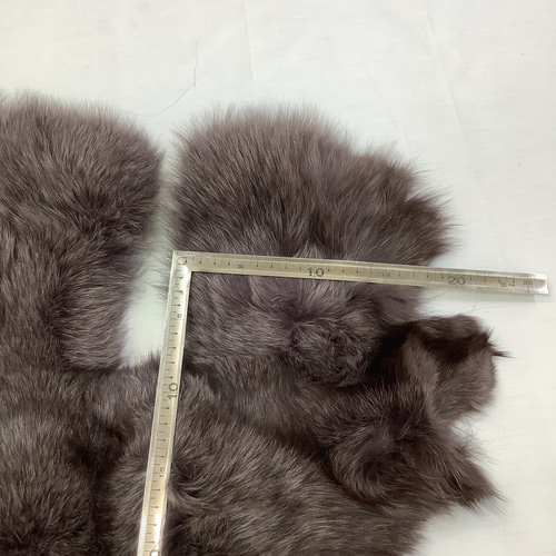 ROTINY フォックス ハーフコート ブルーフォックス セミロング 毛皮 狐