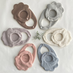 ふんわりダブルガーゼのぽこぽこスタイ/もくもく型 11枚目の画像