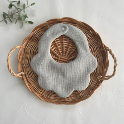 ふんわりダブルガーゼのぽこぽこスタイ/もくもく型 5枚目の画像