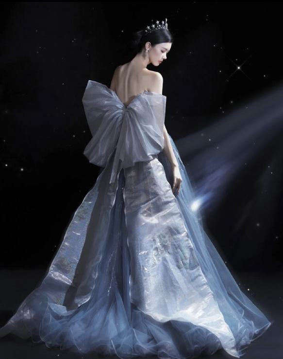 ウェディングドレス　パーティードレス　演奏会　結婚式ドレス 平置きサイズ ウエスト