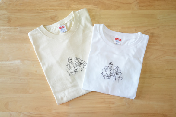 写真シルエット刺繍Tシャツ【2点〜】長袖 オーダーメイド 敬老の日に
