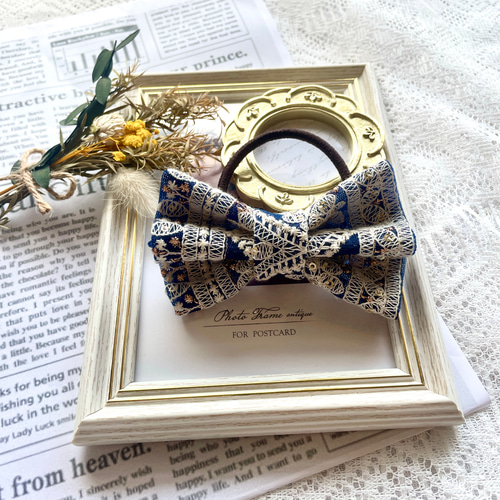 ヘアゴム インド刺繍リボン ヘアアクセサリー ヘアゴム