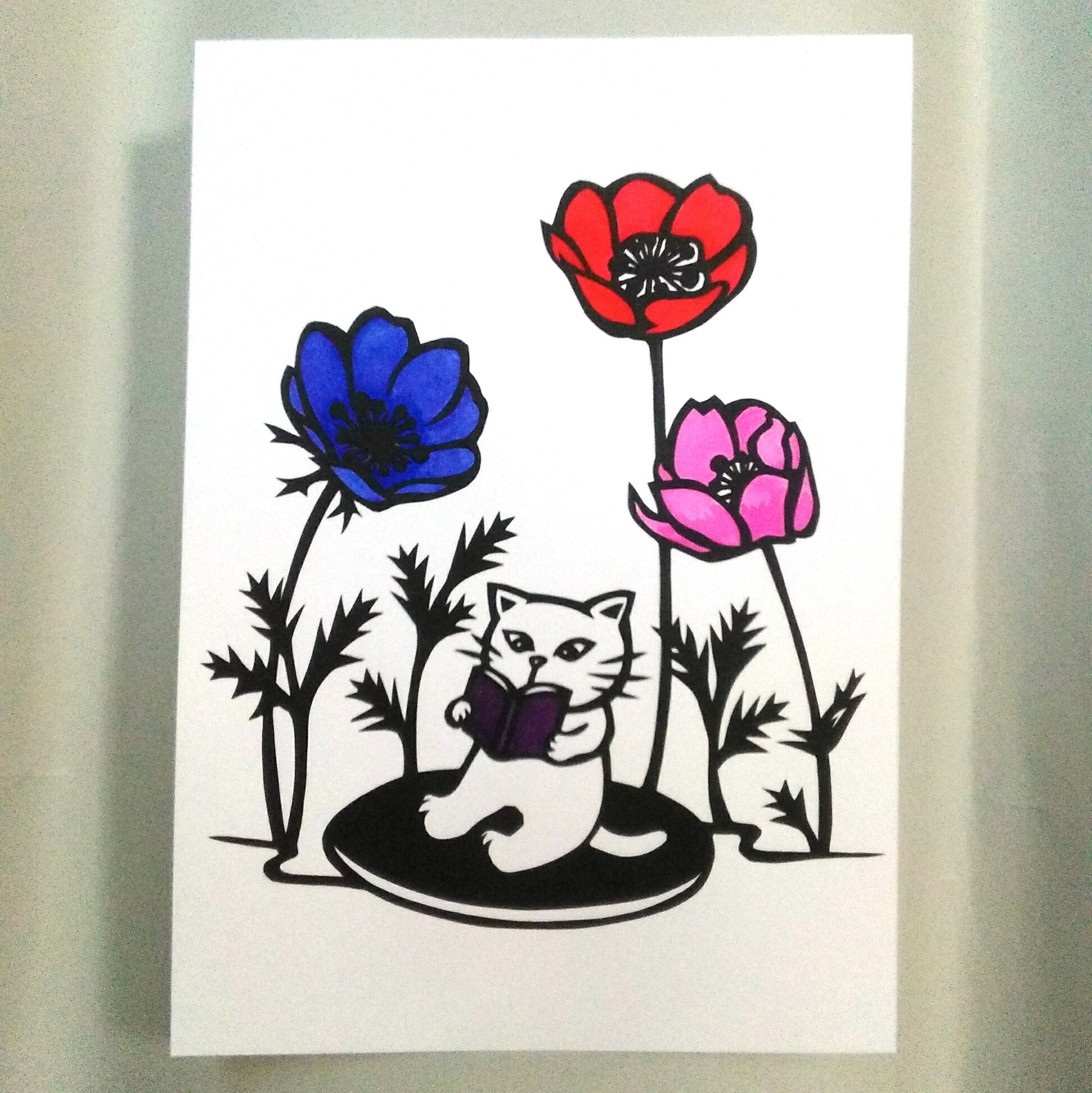 絵画 anemone P J Redoute Flowers ANEMONE SIMPLEX Botanical Art Original