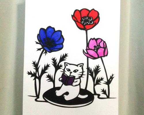 足田メロウ　原画　直筆サイン　絵画　希少　ペガサス　フラワー　ピンク　額付き 手形・足形アート制作キット FirstArt 色紙 はくちょうと