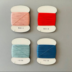 【キット】ご縁がつながる　まるもようの刺し子スタイ　2種 4枚目の画像