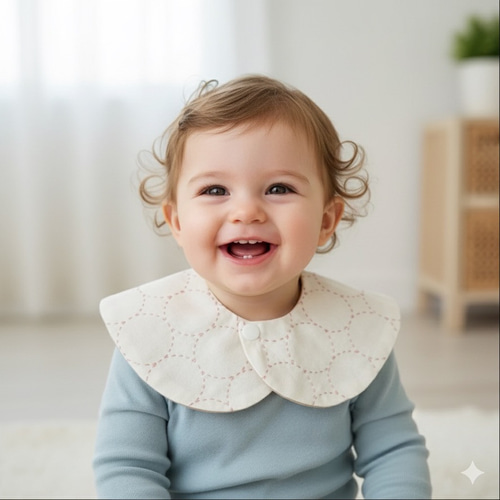 キット】ご縁がつながる まるもようの刺し子スタイ 2種 キット nuu.ne