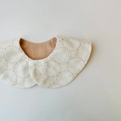 【キット】ご縁がつながる　まるもようの刺し子スタイ　2種 7枚目の画像