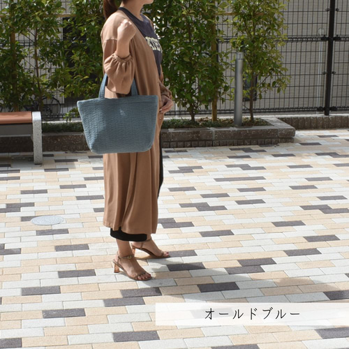 ヌビバッグ イブル イブルバッグ ストライプ ファスナー付 約40
