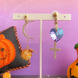 ハロウィン☆かぼちゃと星のピアス/イヤリング 1枚目の画像