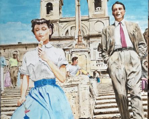 油絵 映画のワンシーン 絵画 kamekoen 通販 14640416｜Creema(クリーマ)