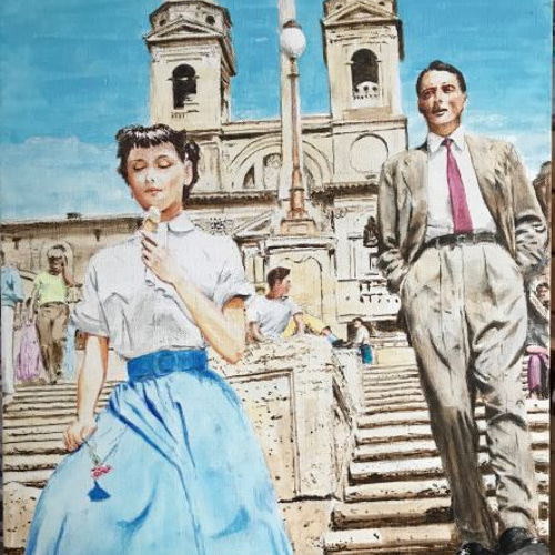 絵画 油絵 油絵 映画のワンシーン 絵画 kamekoen 通販 14640416｜Creema(クリーマ)