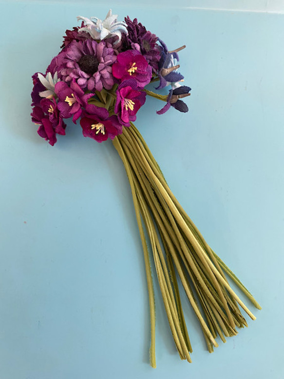 布花Red purple and blue cute corsage 1枚目の画像