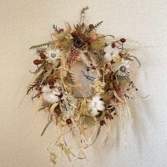 dried flower wreath 1枚目の画像