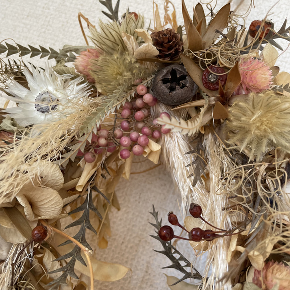 dried flower wreath 4枚目の画像