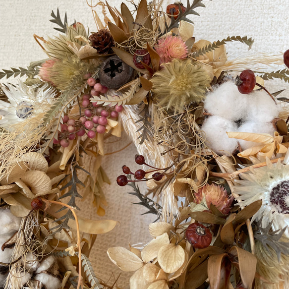 dried flower wreath 5枚目の画像