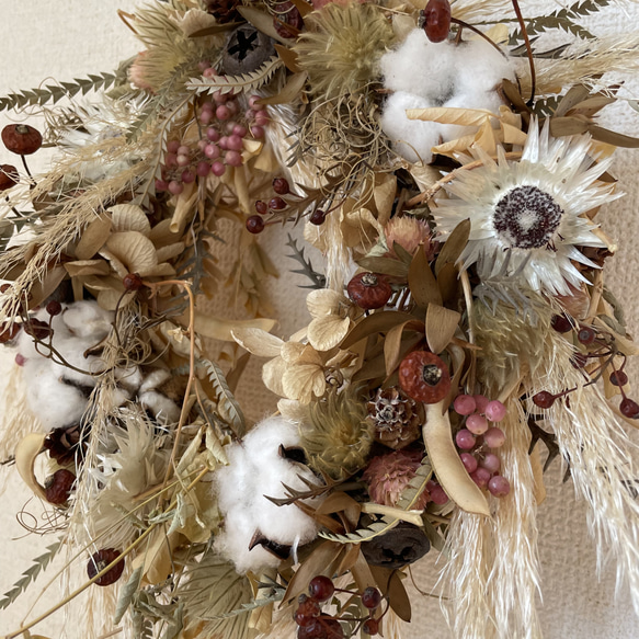 dried flower wreath 2枚目の画像