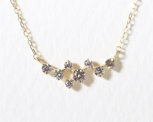 ☆新品同様！きらきら輝き 天然ダイヤモンド0.11ct k10WGペンダント k18 0.11ct 天然ダイヤモンド ネックレス ペンダント 星 18金 YG WG PG