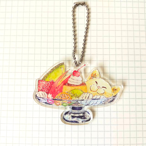 猫のプリンアラモード アクリルキーホルダー その他雑貨 オトン 通販