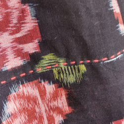 着物リメイク♪ストール付：花模様の久留米絣で作った可愛いスカート：８０ｃｍ丈 8枚目の画像