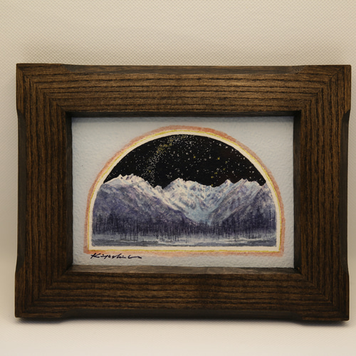 星降る穂高」上高地 北アルプス 大正池 インテリア クリスマス 登山 山