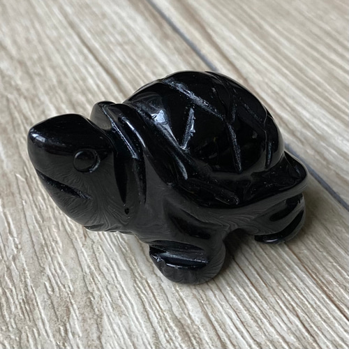 ✡邪気を祓う石✡　ブラックオニキス　❂霊力注入済　守護・浄化・安定・意志力・防衛 邪気を祓う亀/オニキス/パワー 天然石 ストーン その他置物