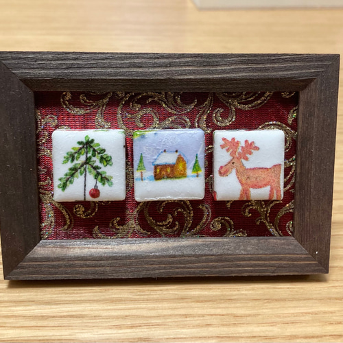 ＊デコパージュ＊クリスマス雑貨**クリスマスボックスMサイズ**♪うさぎ柄♪ デコパージュ＊クリスマス雑貨**クリスマスボックスMサイズ**♪うさぎ