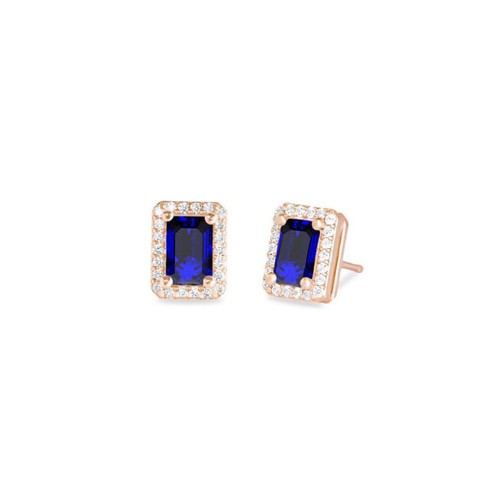 カクテルピアス】ハロセット×バゲットカット×ピンクゴールド ピアス 