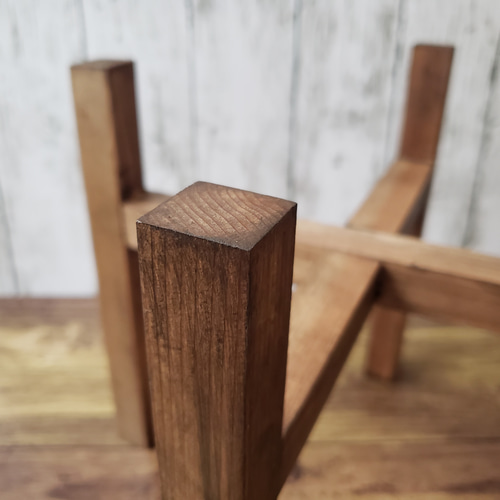 二点セット 木製プランタースタンド/フラワースタンド/ウォールナット