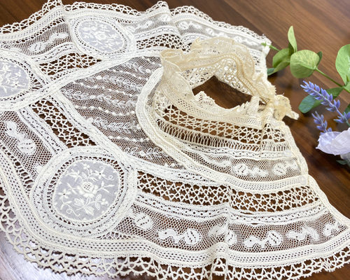 1900年代 フランス パリ アンティークレース つけ襟 その他