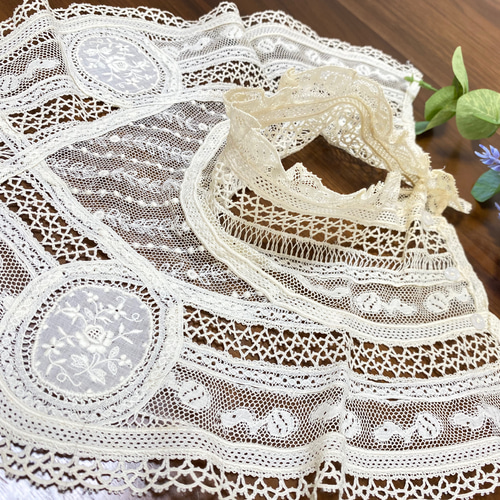 1900年代 フランス パリ アンティークレース つけ襟 その他