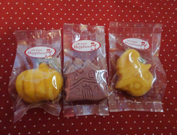 ハロウィンガラスケースに焼き菓子３袋詰め合わせ♪(*^▽^*) 3枚目の画像