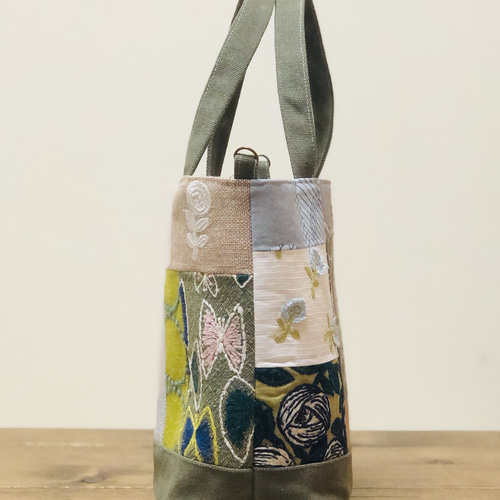 ハンドメイド　ミナペルホネン　巾着バッグ　トートバッグ　ショルダーバック 1点のみ ミナペルホネンhandmade パッチワーク トートバッグ