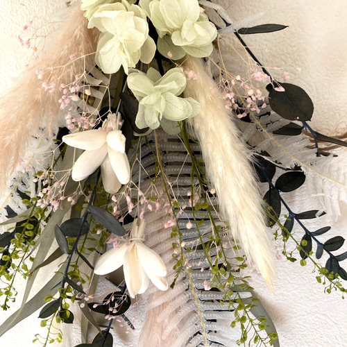 ナチュラルスワッグ ホワイト ドライフラワー Cocoflower 通販