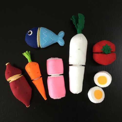 知育野菜トントン♬おままごと フェルトままごと☆香☆ おもちゃ・人形