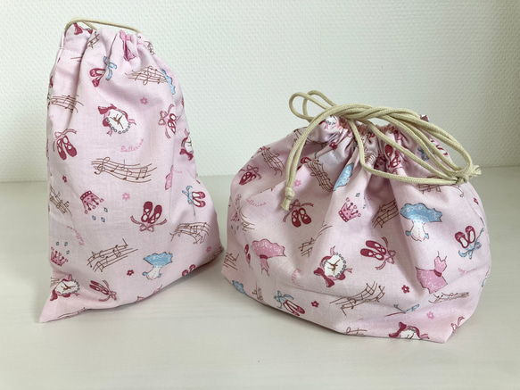 新生活応援お値下げ！可愛らしいバレリーナ柄♪お弁当3点セット　 3枚目の画像