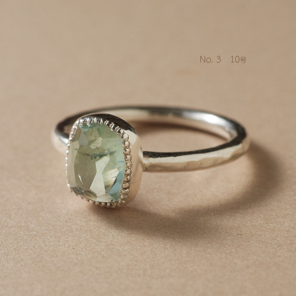 カラフルなトルマリンのシルバーリング　10月誕生石(Silver950/天然石/指輪)ラッピング無料　ピンク、ブルー 12枚目の画像