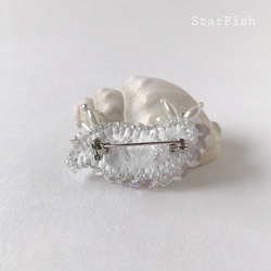 【ウミウシ】ブローチ  ビーズ刺繍 海牛  SeaSlug 帯留(L54) 2枚目の画像