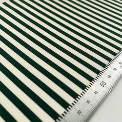 精緻白綠邊半領手工半領橫條紋單調條紋 第7張的照片