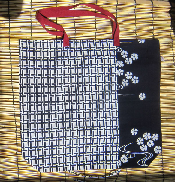 ◇◇浴衣地リメイク エコBag14 網代柄と撫子柄 オリジナル